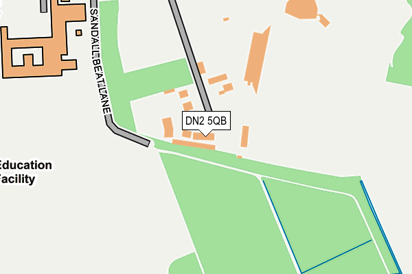 DN2 5QB map - OS OpenMap – Local (Ordnance Survey)