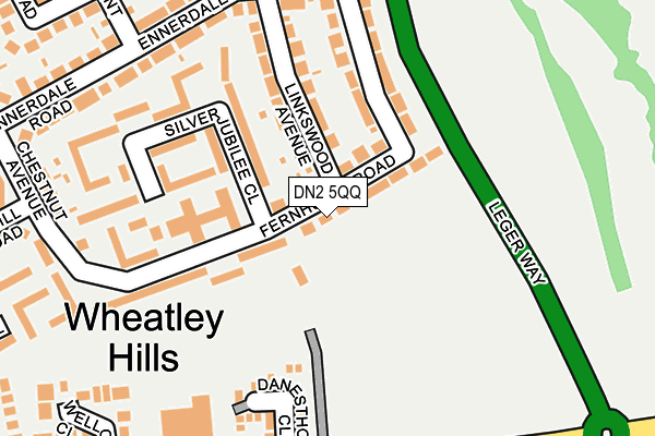 DN2 5QQ map - OS OpenMap – Local (Ordnance Survey)