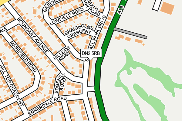 DN2 5RB map - OS OpenMap – Local (Ordnance Survey)