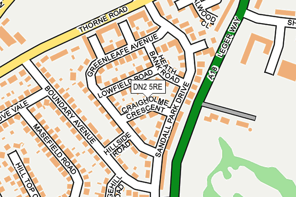 DN2 5RE map - OS OpenMap – Local (Ordnance Survey)
