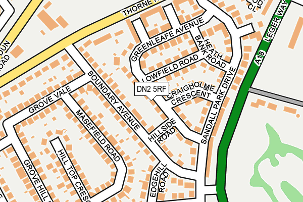 DN2 5RF map - OS OpenMap – Local (Ordnance Survey)