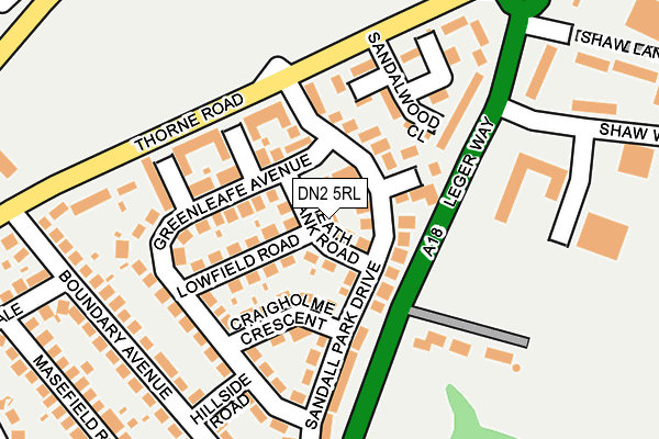 DN2 5RL map - OS OpenMap – Local (Ordnance Survey)