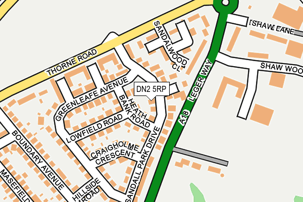 DN2 5RP map - OS OpenMap – Local (Ordnance Survey)