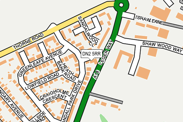 DN2 5RR map - OS OpenMap – Local (Ordnance Survey)