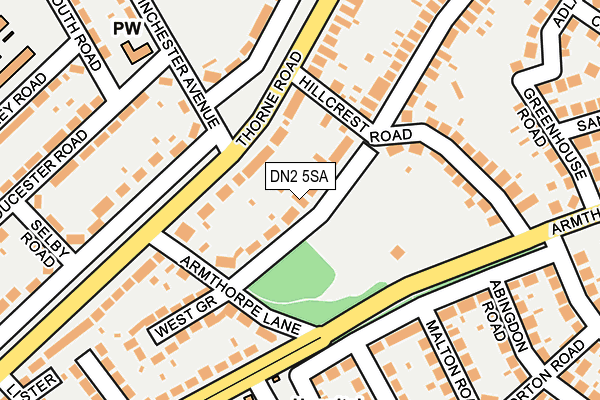 DN2 5SA map - OS OpenMap – Local (Ordnance Survey)