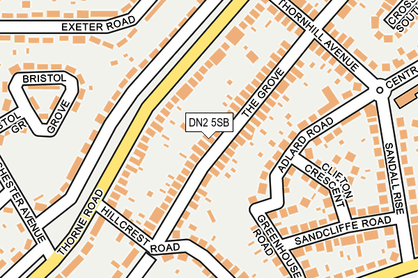 DN2 5SB map - OS OpenMap – Local (Ordnance Survey)