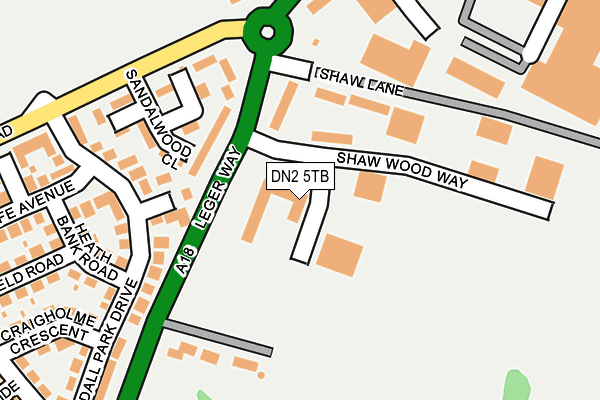 DN2 5TB map - OS OpenMap – Local (Ordnance Survey)