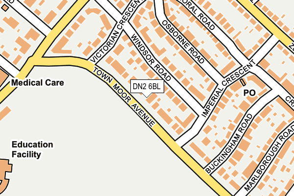 DN2 6BL map - OS OpenMap – Local (Ordnance Survey)