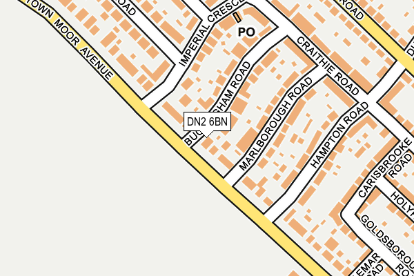 DN2 6BN map - OS OpenMap – Local (Ordnance Survey)