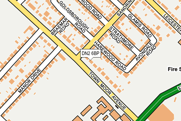DN2 6BP map - OS OpenMap – Local (Ordnance Survey)