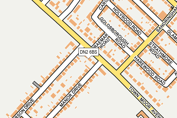 DN2 6BS map - OS OpenMap – Local (Ordnance Survey)