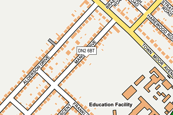 DN2 6BT map - OS OpenMap – Local (Ordnance Survey)