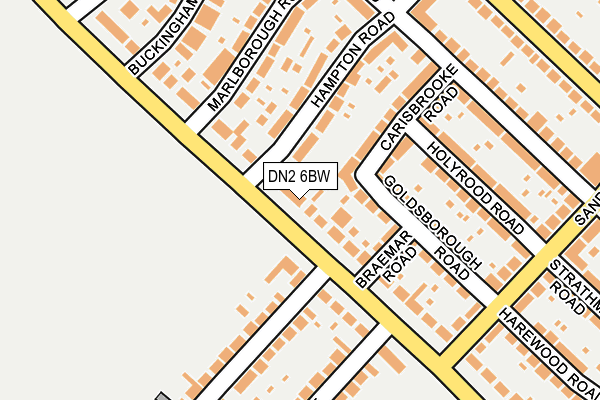 DN2 6BW map - OS OpenMap – Local (Ordnance Survey)