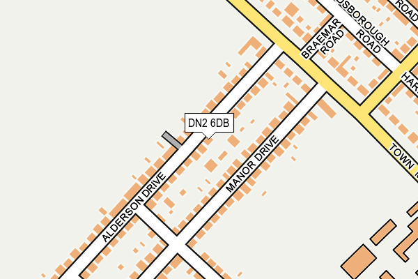 DN2 6DB map - OS OpenMap – Local (Ordnance Survey)