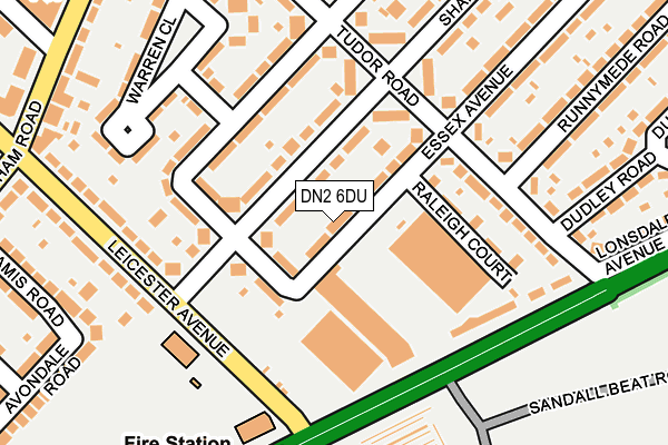 DN2 6DU map - OS OpenMap – Local (Ordnance Survey)