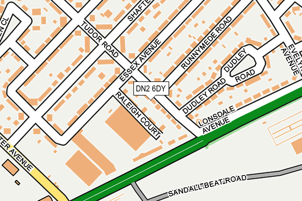 DN2 6DY map - OS OpenMap – Local (Ordnance Survey)