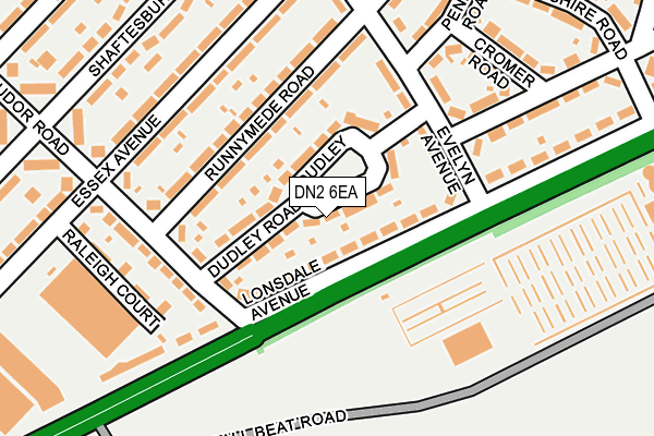 DN2 6EA map - OS OpenMap – Local (Ordnance Survey)