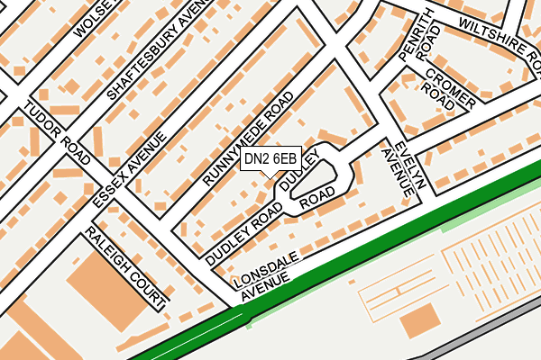 DN2 6EB map - OS OpenMap – Local (Ordnance Survey)