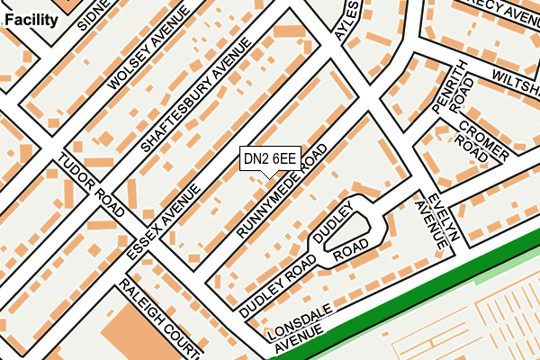 DN2 6EE map - OS OpenMap – Local (Ordnance Survey)