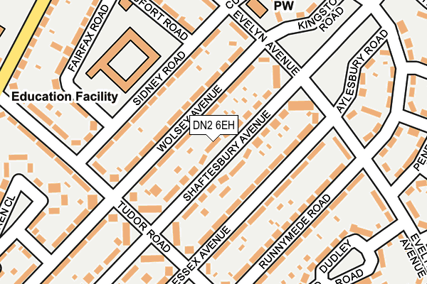 DN2 6EH map - OS OpenMap – Local (Ordnance Survey)