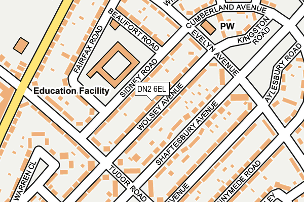 DN2 6EL map - OS OpenMap – Local (Ordnance Survey)