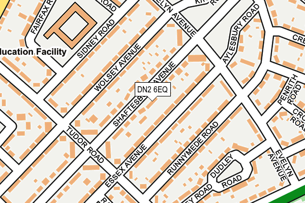 DN2 6EQ map - OS OpenMap – Local (Ordnance Survey)