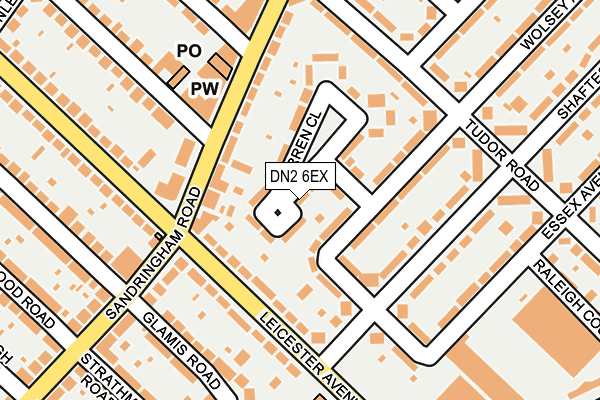 DN2 6EX map - OS OpenMap – Local (Ordnance Survey)