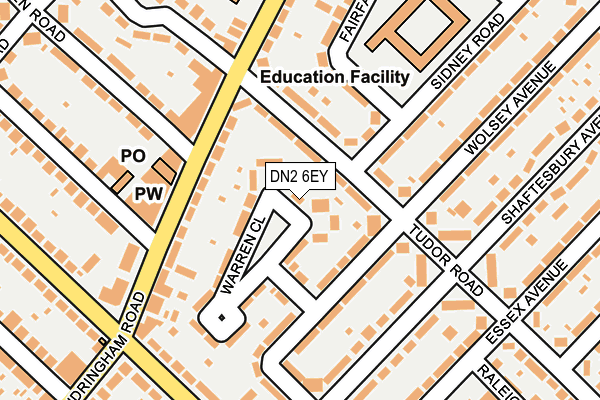DN2 6EY map - OS OpenMap – Local (Ordnance Survey)