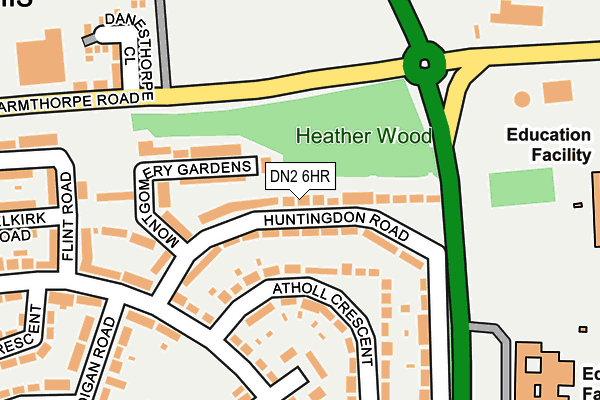 DN2 6HR map - OS OpenMap – Local (Ordnance Survey)