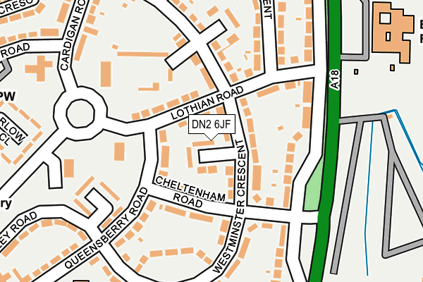 DN2 6JF map - OS OpenMap – Local (Ordnance Survey)