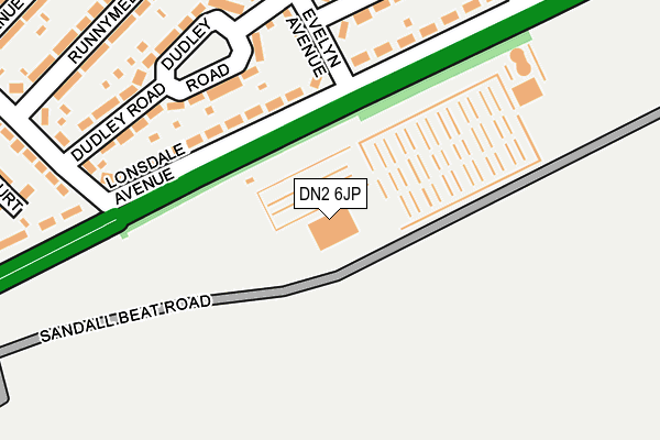 DN2 6JP map - OS OpenMap – Local (Ordnance Survey)