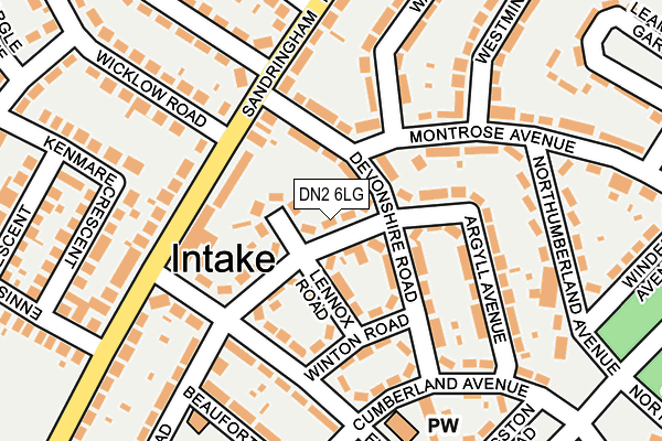 DN2 6LG map - OS OpenMap – Local (Ordnance Survey)