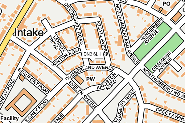 DN2 6LH map - OS OpenMap – Local (Ordnance Survey)