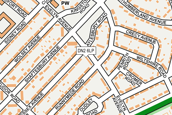 DN2 6LP map - OS OpenMap – Local (Ordnance Survey)