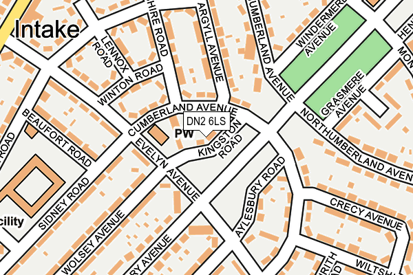 DN2 6LS map - OS OpenMap – Local (Ordnance Survey)