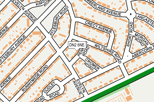 DN2 6NE map - OS OpenMap – Local (Ordnance Survey)
