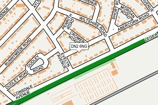 DN2 6NG map - OS OpenMap – Local (Ordnance Survey)