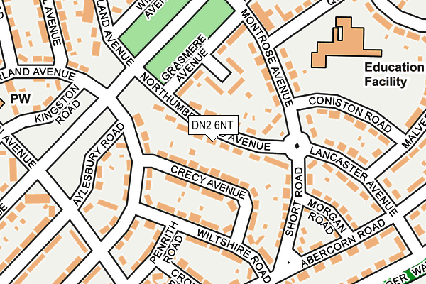 DN2 6NT map - OS OpenMap – Local (Ordnance Survey)