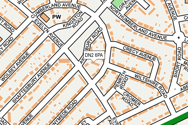 DN2 6PA map - OS OpenMap – Local (Ordnance Survey)