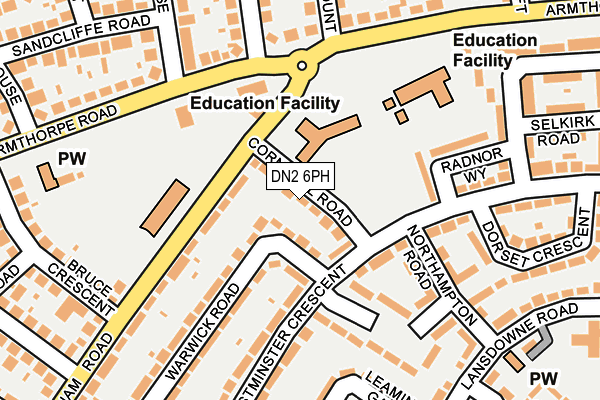 DN2 6PH map - OS OpenMap – Local (Ordnance Survey)