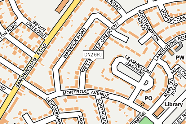 DN2 6PJ map - OS OpenMap – Local (Ordnance Survey)