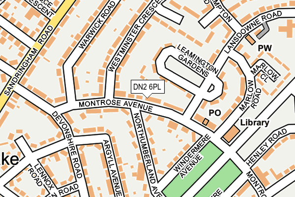 DN2 6PL map - OS OpenMap – Local (Ordnance Survey)