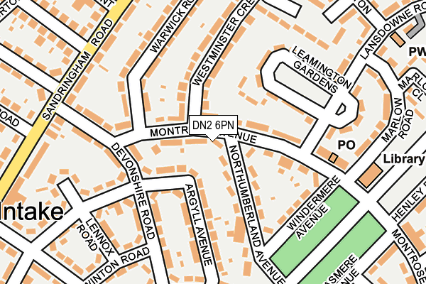 DN2 6PN map - OS OpenMap – Local (Ordnance Survey)