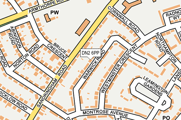 DN2 6PP map - OS OpenMap – Local (Ordnance Survey)