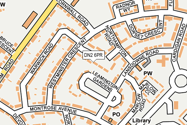 DN2 6PR map - OS OpenMap – Local (Ordnance Survey)