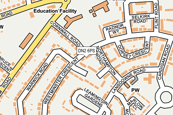 DN2 6PS map - OS OpenMap – Local (Ordnance Survey)