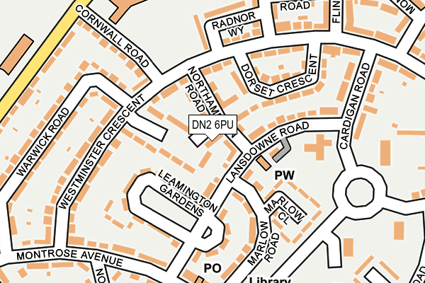 DN2 6PU map - OS OpenMap – Local (Ordnance Survey)