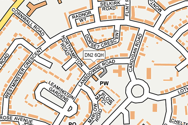 DN2 6QH map - OS OpenMap – Local (Ordnance Survey)