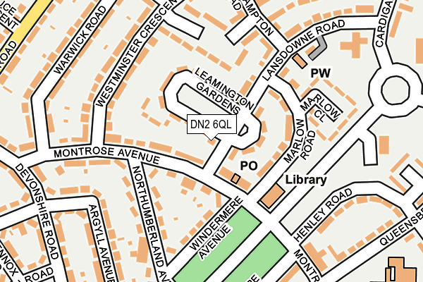 DN2 6QL map - OS OpenMap – Local (Ordnance Survey)