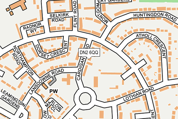 DN2 6QQ map - OS OpenMap – Local (Ordnance Survey)
